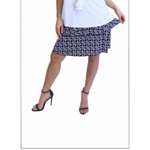 Island SH001-90104 3 Tier Printed Skort With The Ruffle In The Center 