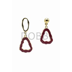 Dobbi KE-005BU Triangle Waved Unbalance Drop Earrings (pack Of 1)