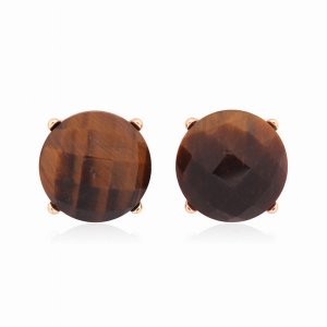 Dobbi MYE1243BR Facted Natural Stone Post Earrings By  ( Variety Of Co