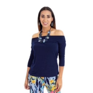 Island T495-N5 Off Shoulder Top With 34 Sleeves (pack Of 1)