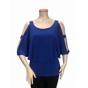 Island T614-RO4 Elegant Drape Top With Strappy Sleeve (pack Of 1)