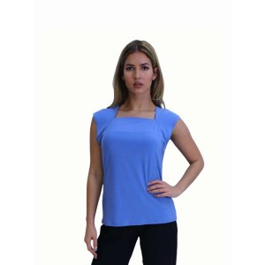 Island T603-RIV-P1 Top Queen Anne Neckline Top (pack Of 1)