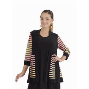 Island T308-1012-B2 Multi Color Block Cardigan (pack Of 1)