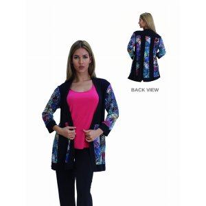 Island T308-12205 Multi Color Block Cardigan (pack Of 1)