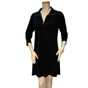 Island D063-B5 Dress Zipper Front With Collar 34 Sleeve Dress (pack Of