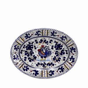 Artistica BR012S Orvieto Rooster: Oval Plate (pack Of 1)