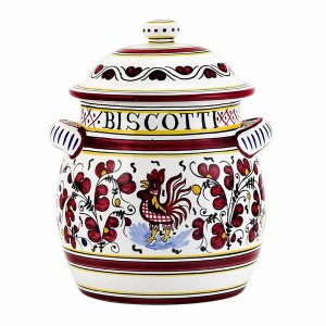 Artistica 1042-ORR Orvieto Rooster: Traditional Biscotti Jar (pack Of 