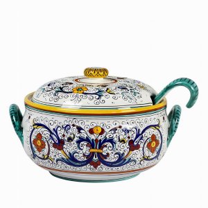 Artistica RI0015 Ricco Deruta: Round Soup Tureen With Metal Ladle (pac