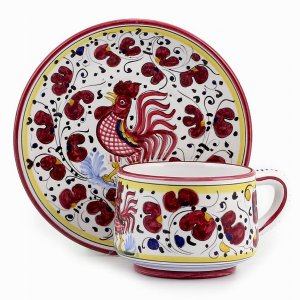 Artistica RR0004 Orvieto Rooster Cups  Saucers (pack Of 1)