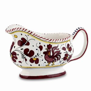 Artistica 2915-ORR Orvieto Rooster: Deruta Sauce Boat (pack Of 1)