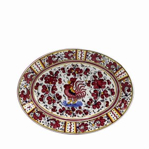 Artistica RR012S Orvieto Rooster: Oval Plate (pack Of 1)