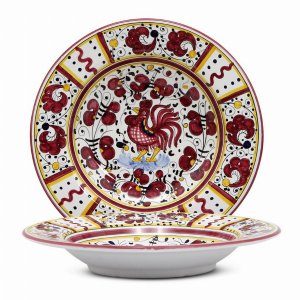 Artistica RR0002 Orvieto Rooster Pastasoup Rim Plate (pack Of 1)