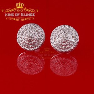 King 12890W-A29KOB Silver Iced Out 0.15ct Hip Hop Men Women Diamond St