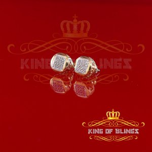 King 19738Y-A22KOB 110 Carat Diamond Stud Earrings For Women White Ste