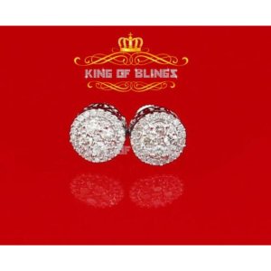 King 17595W-A169KOB 10k Real White Gold With Real Diamond 0.50 Ct Stud