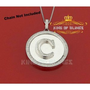 King 13602WC-A49KOB 10k White Gold Finish 0.25ct Diamond Silver Men's 