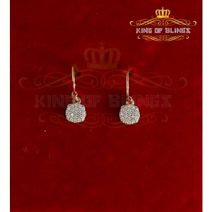 King 11972Y-A9KOB 10k Yellow Gold Finish Lab Created Diamond Silver Da