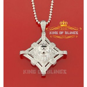 King 15999W-A79KOB 10k White Gold Finish Real Diamond 0.33ct Silver Me