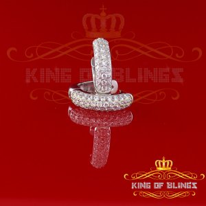 King 14334W-A19KOB Men's Hip Hop White Gold 925 Sterling Silver Iced 3