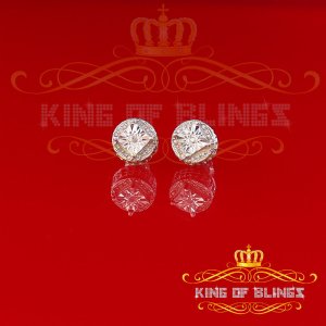 King 19691W-A29KOB 110 Carat Diamond Stud Earrings For Women White Ste