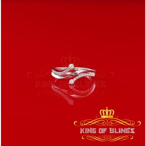 King 5798W-A109KOB 10k Real White Gold With 0.12ct Real Diamond Ladies