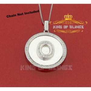 King 13602WO-A49KOB 10k White Gold Finish 0.25ct Diamond Silver Men's 