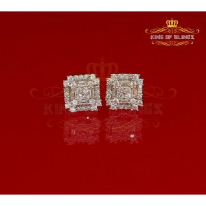 King 18616Y-A13KOB Men's Elegant Square Yellow Gold Sterling Silver Sc