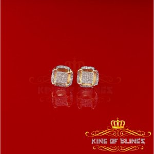 King 19462Y-A49KOB 10k Yellow Gold Finish With Ct Real Diamond Silver 