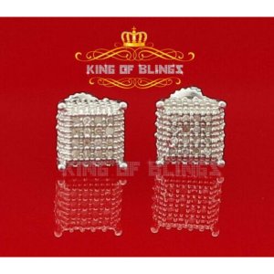 King 9874W-A16KOB 110 Carat Diamond Stud Earrings For Women White Ster