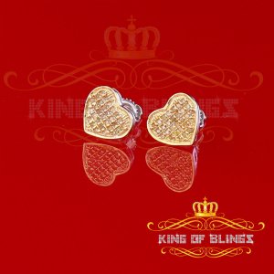 King 16129WY-A22KOB 10k White Gold Finish Withreal 0.15ct Yellow Diamo