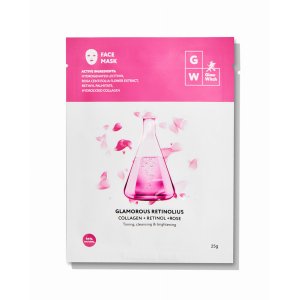 Glow GW01GR Face Mask With Collagen  Rose Flower Extract (pack Of 1)