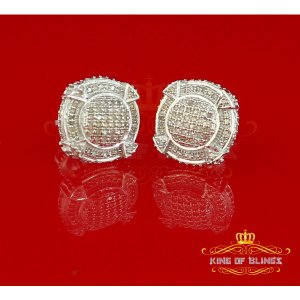 King 12669W-A69KOB Silver Iced Out 0.33ct Hip Hop Men Women Diamond St