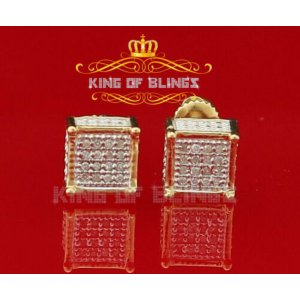 King 9880Y-A16KOB 10k Yellow Gold Finish Silver Real Diamond Ct Men's 