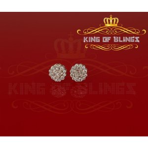 King 18608W-A10KOB Men's Elegant Square White Gold Sterling Silver Scr