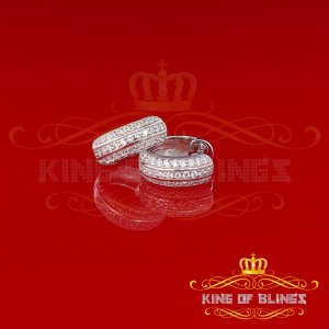 King 14355W-A19KOB Men's Hip Hop White Gold 925 Sterling Silver Iced 3