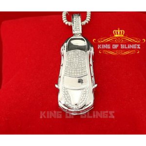 King 16002W-A79KOB 10k White Gold Finish Real Diamond 0.33ct Silver Sp