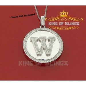 King 13602WW-A49KOB 10k White Gold Finish 0.25ct Diamond Silver Men's 