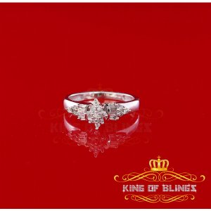 King 16144W-A129KOB 10k Real White Gold With 0.25 Ct Real Diamond Ladi