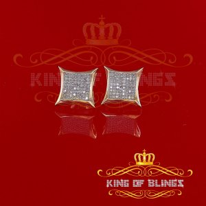 King 11646Y-A55KOB 0.33 Ct. Small Diamond Stud Earrings For Women In 9