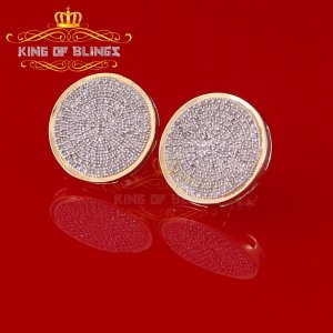 King 12618Y-A99KOB 10k Yellow Gold Finish Real Diamond Ct Stud Silver 