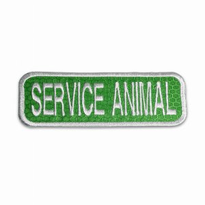 K9 Service_GreenWhite_2x6_V Esaservice Animal Patches (pack Of 1)