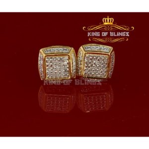 King 12790Y-A24KOB Silver Iced Out 0.15ct Hip Hop Men Women Diamond St