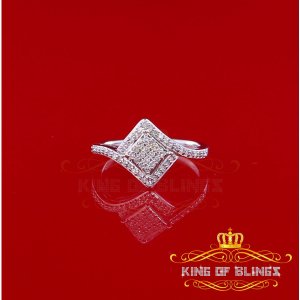 King 10728W-A169KOB 10k Real White Gold With 0.20ct Real Diamond Ladie