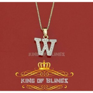 King 15422YW-A9KOB 10k Yellow Gold Finish Alphabet With Lab Created Di