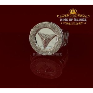 King 14268W-A79KOB 10k White Gold Finish Real .40ct Diamond Men's Rd D