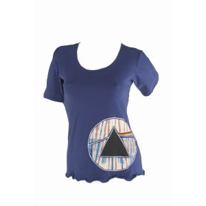 Jayli DS025DSWtop:DS025-nvy-L Hey You Cotton Lycra T-shirt With Dark S