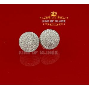 King 17359W-A19KOB 10k White Gold Finish Silver Lab Created Diamond Ea