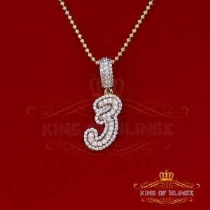 King 18579Y3-A49KOB 10k Yellow Gold Finish Cursive 3d Numbers With Lab