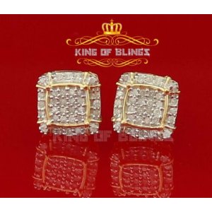 King 12873Y-A49KOB 10k Yellow Gold Finish Silver Real Diamond 0.25ct M