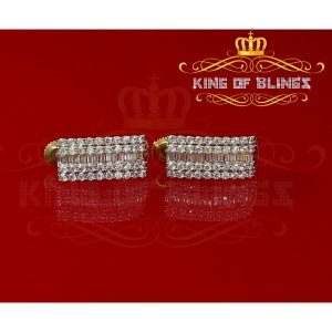 King 11415Y-A29KOB 10k Yellow Gold Finish Lab Created Diamond Silver H